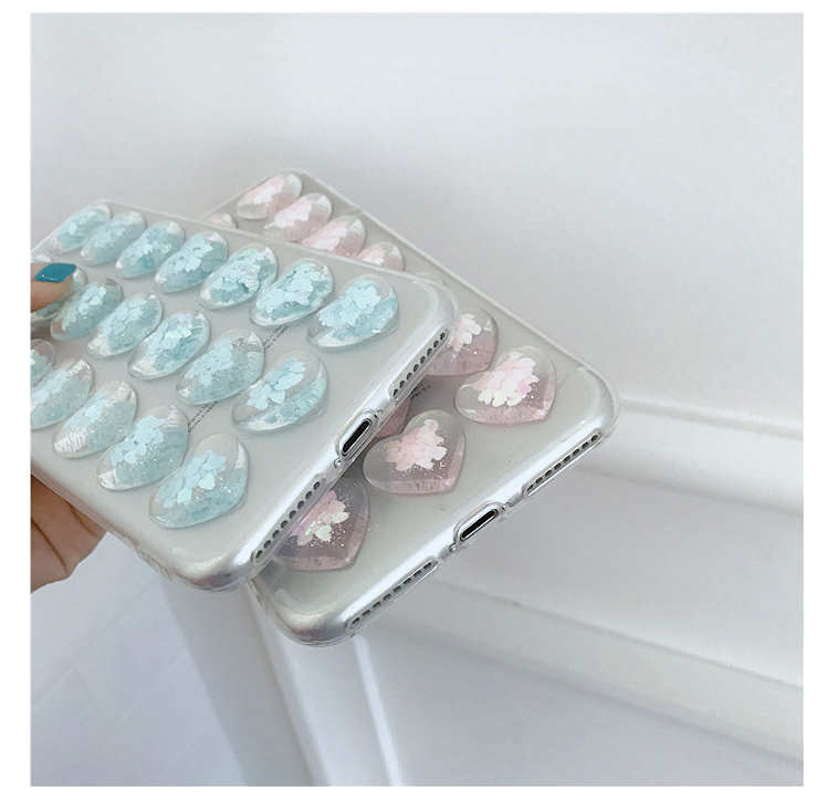 New Hearts 뿅뿅 Aqua Cases iPhone 6 7 Plus Couples