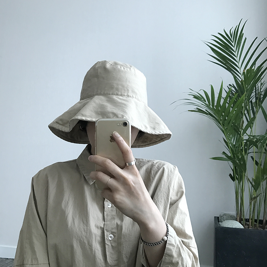 New Women's Hat Men Women Cotton Wide Buckets H