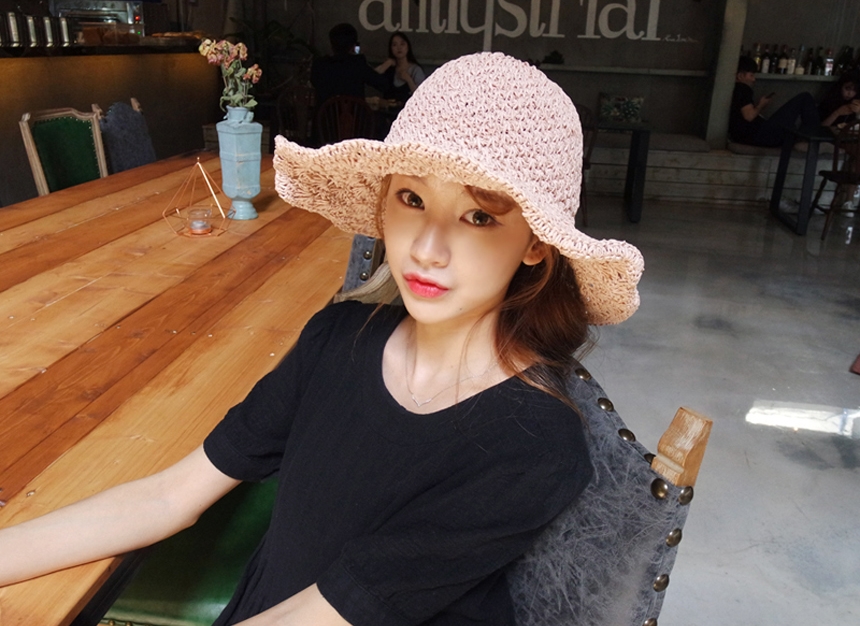 Women Sun Hats Women Straw Hat Plain Raffia Hat Su