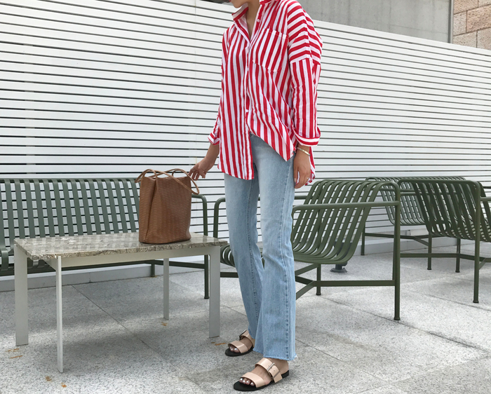 Women Jeans Pants Simple high waisted semi-long bo