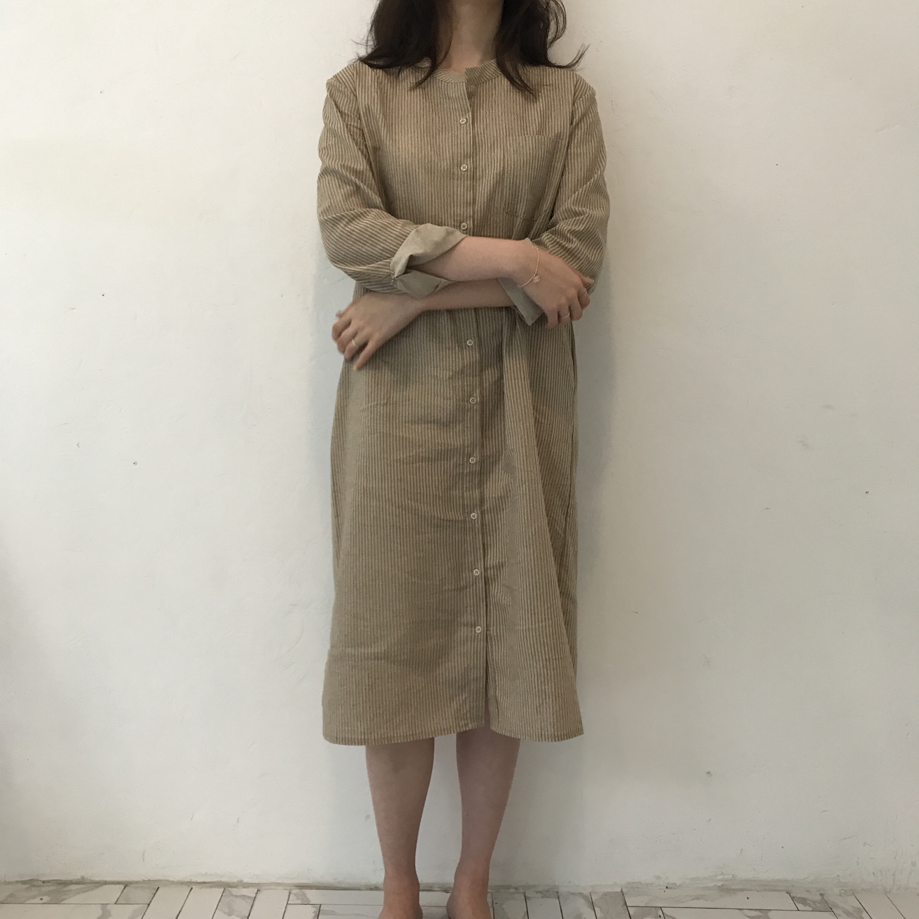 New Striped Shirt Dresses Casual Fashion Autumn Co