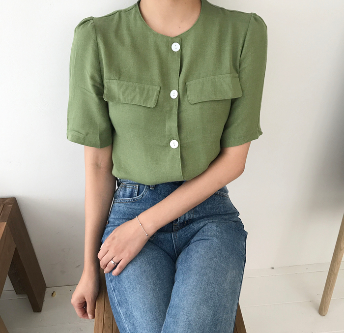 Women Jeans Pants Simple high waisted semi-long bo