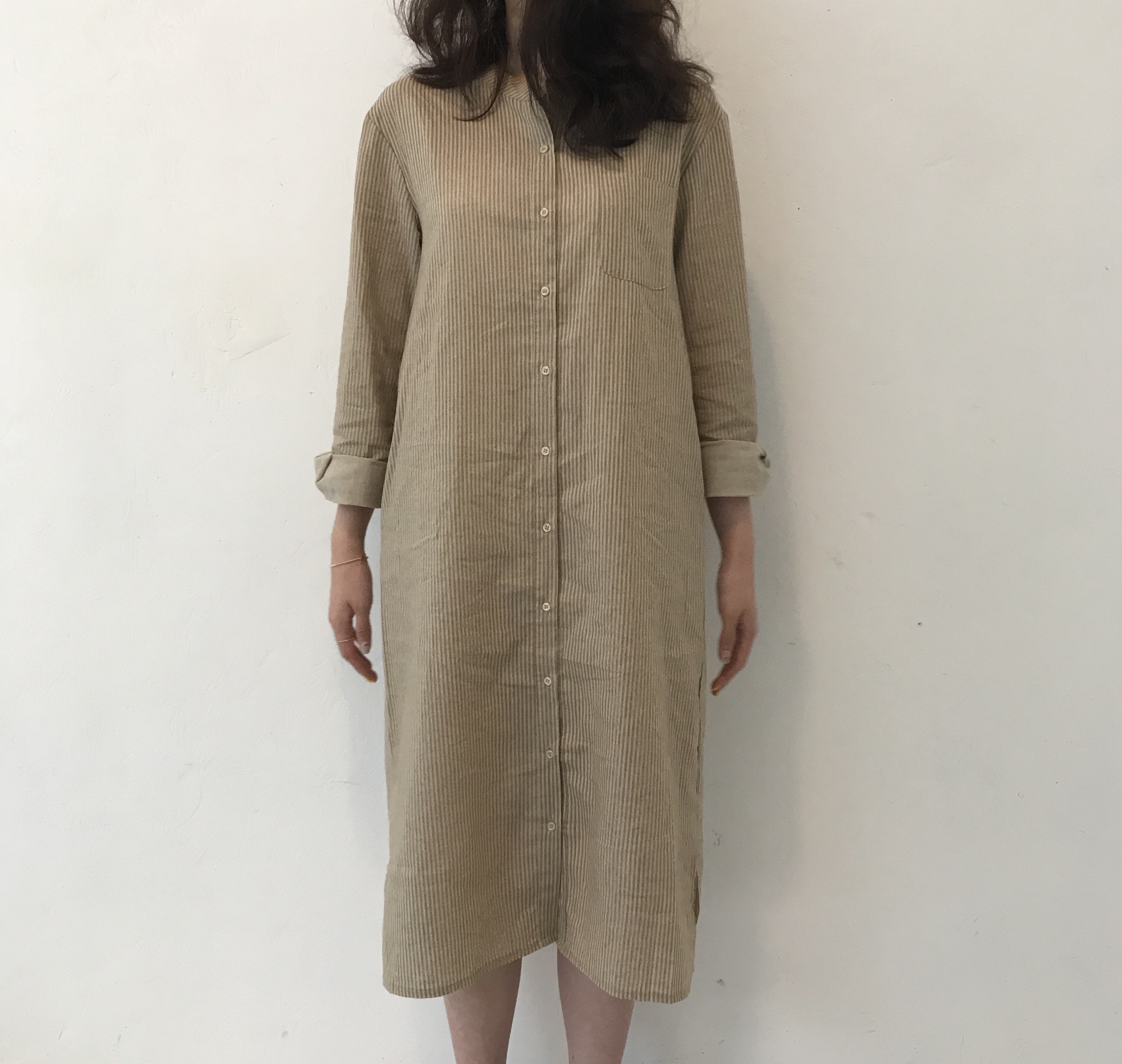 New Striped Shirt Dresses Casual Fashion Autumn Co