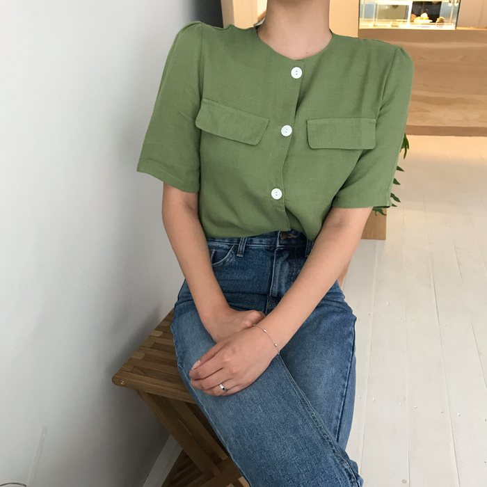 Women Jeans Pants Simple high waisted semi-long bo