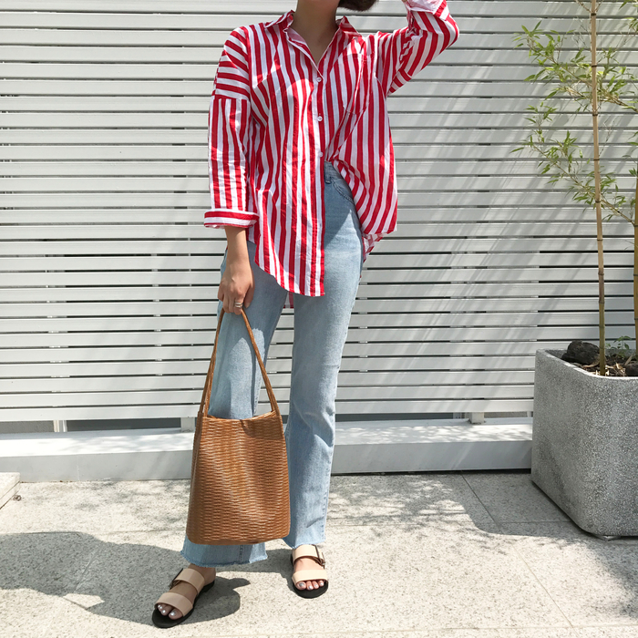 Women Jeans Pants Simple high waisted semi-long bo