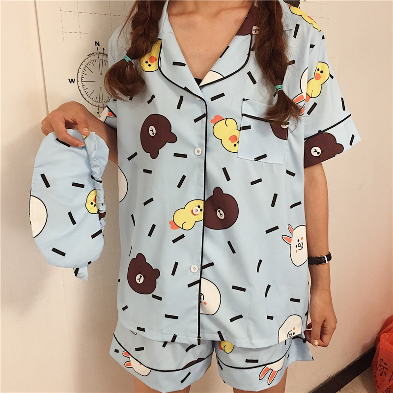 New Line Friends Pajamas Pajamas Summer Set Couple