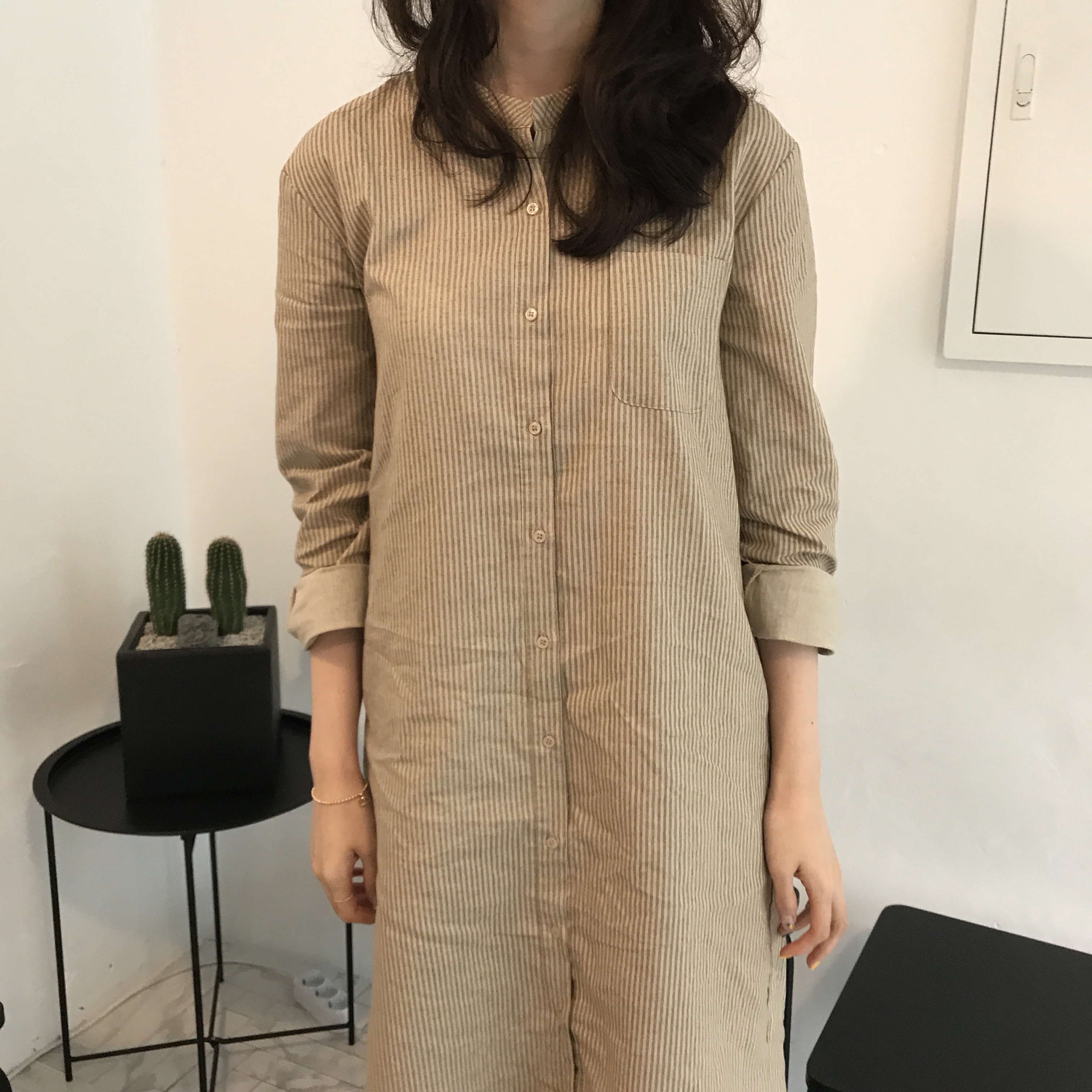 New Striped Shirt Dresses Casual Fashion Autumn Co