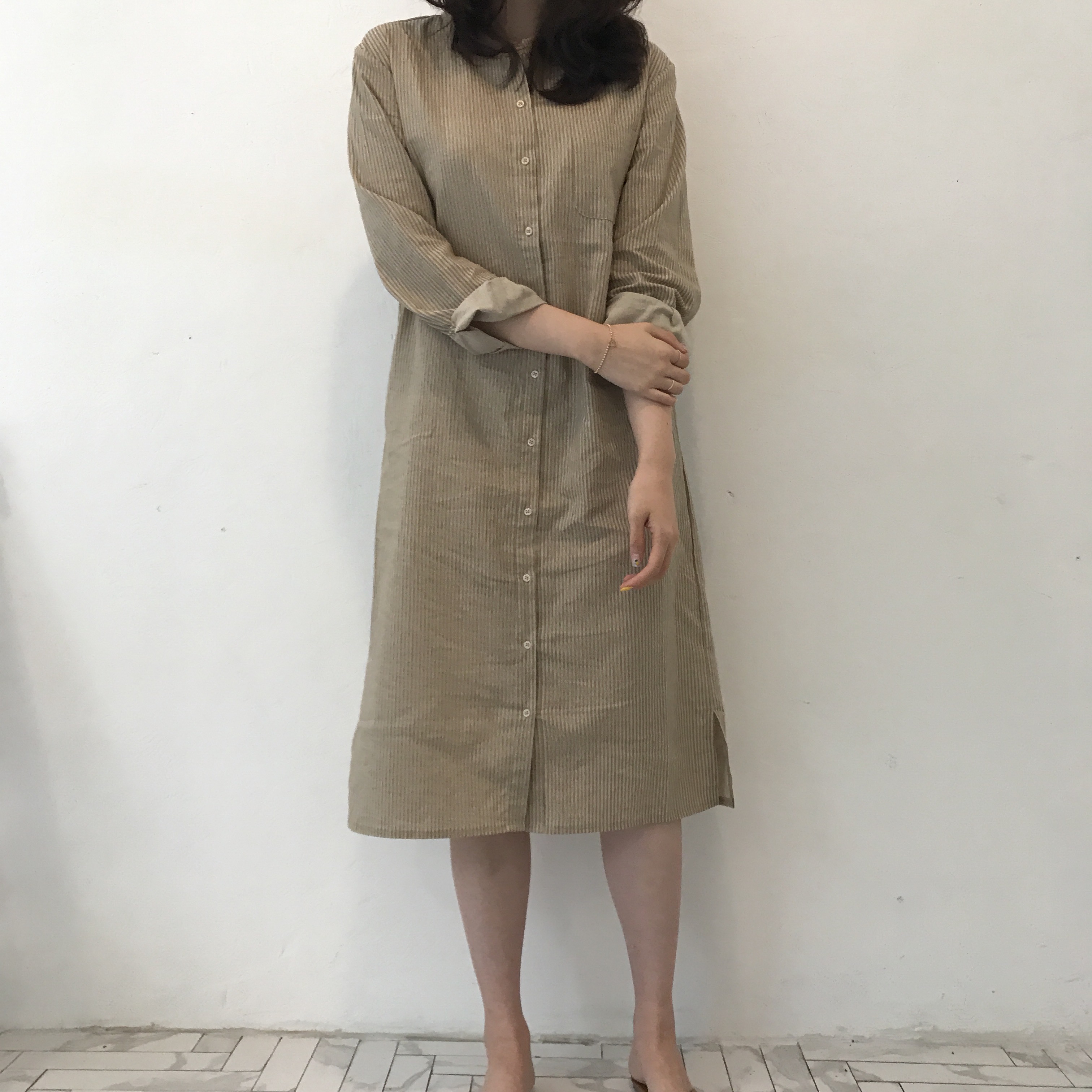 New Striped Shirt Dresses Casual Fashion Autumn Co