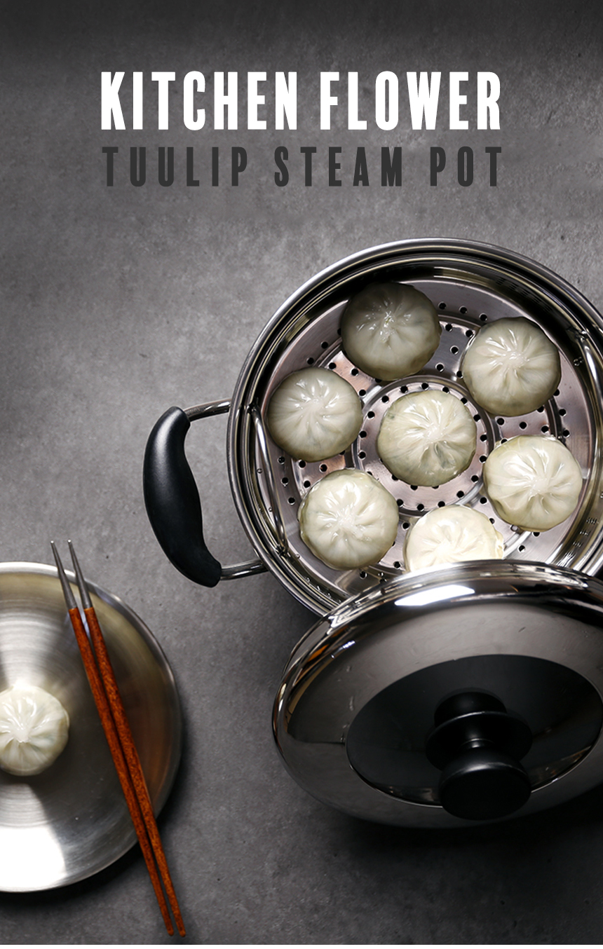 Kitchen flower induction stainless steaming pot ho