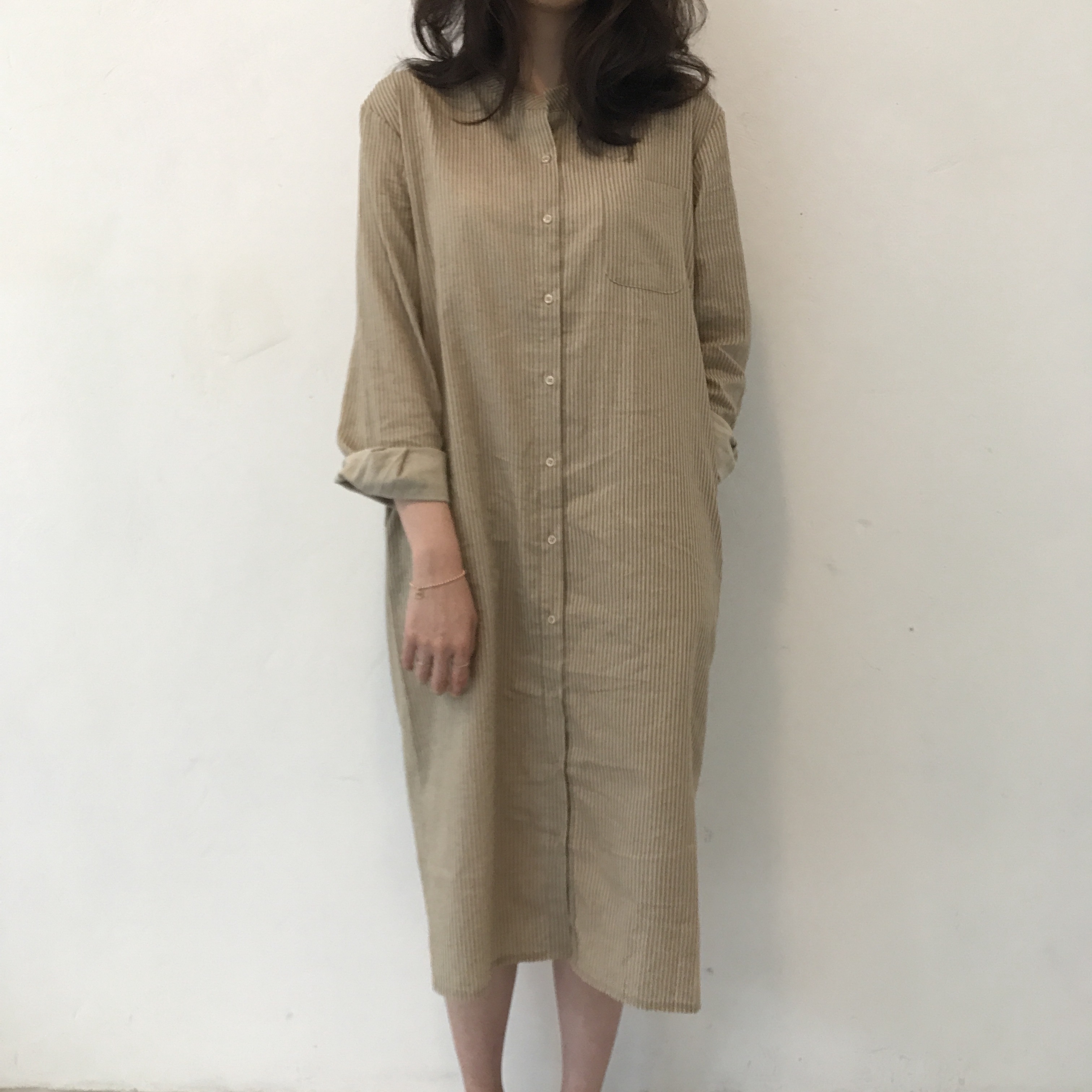 New Striped Shirt Dresses Casual Fashion Autumn Co