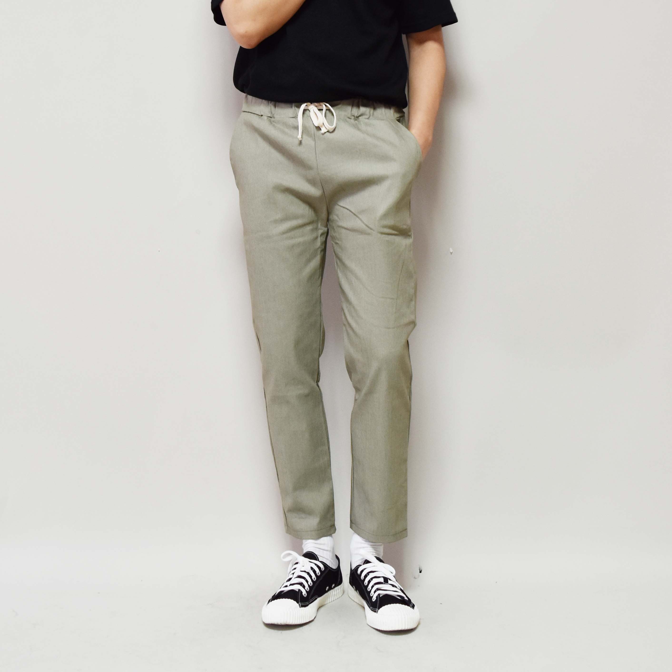 New Men's Pants Men's Slim Fit Banding Slack