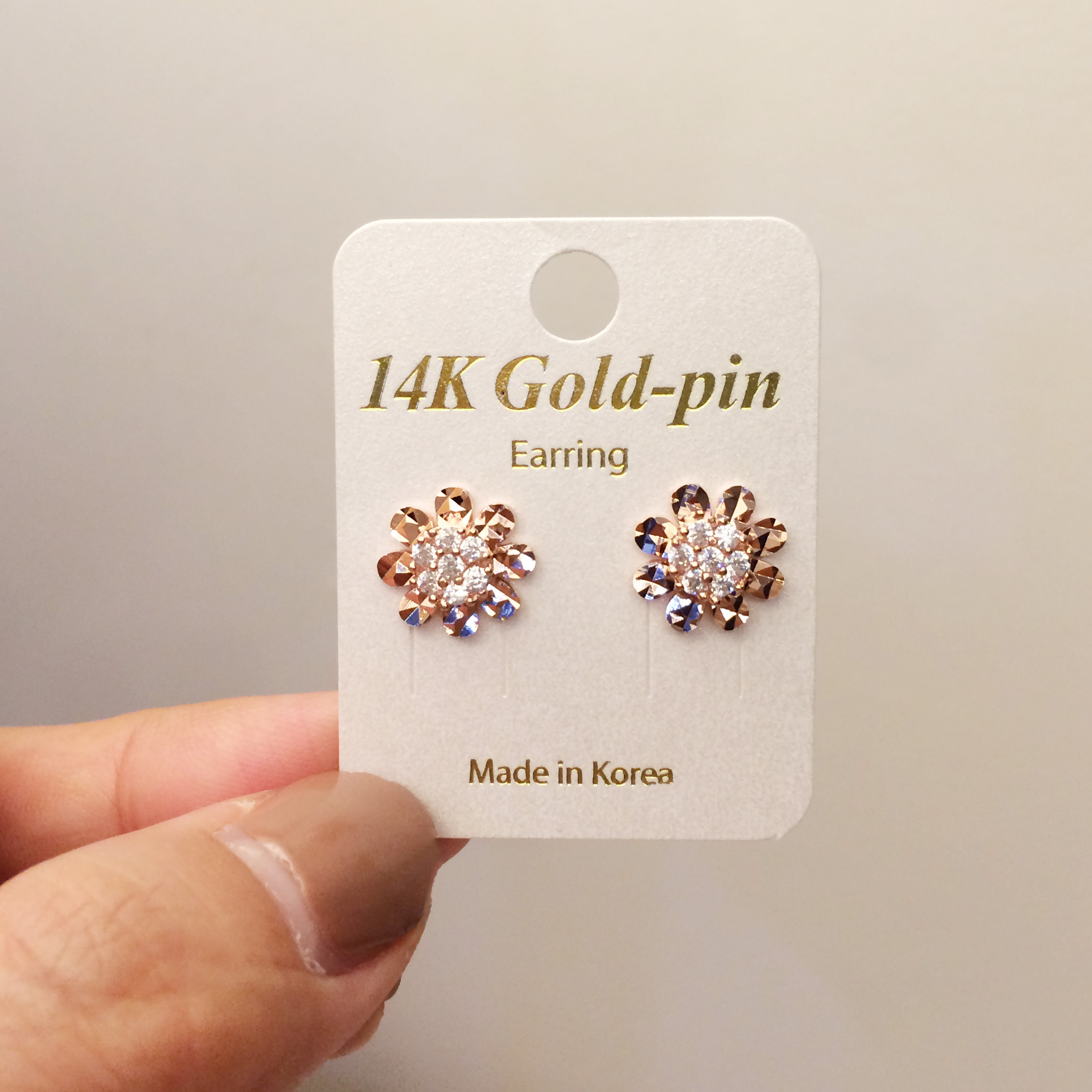 14K Gold Finish Cutting Earrings Earrings 14k Wome