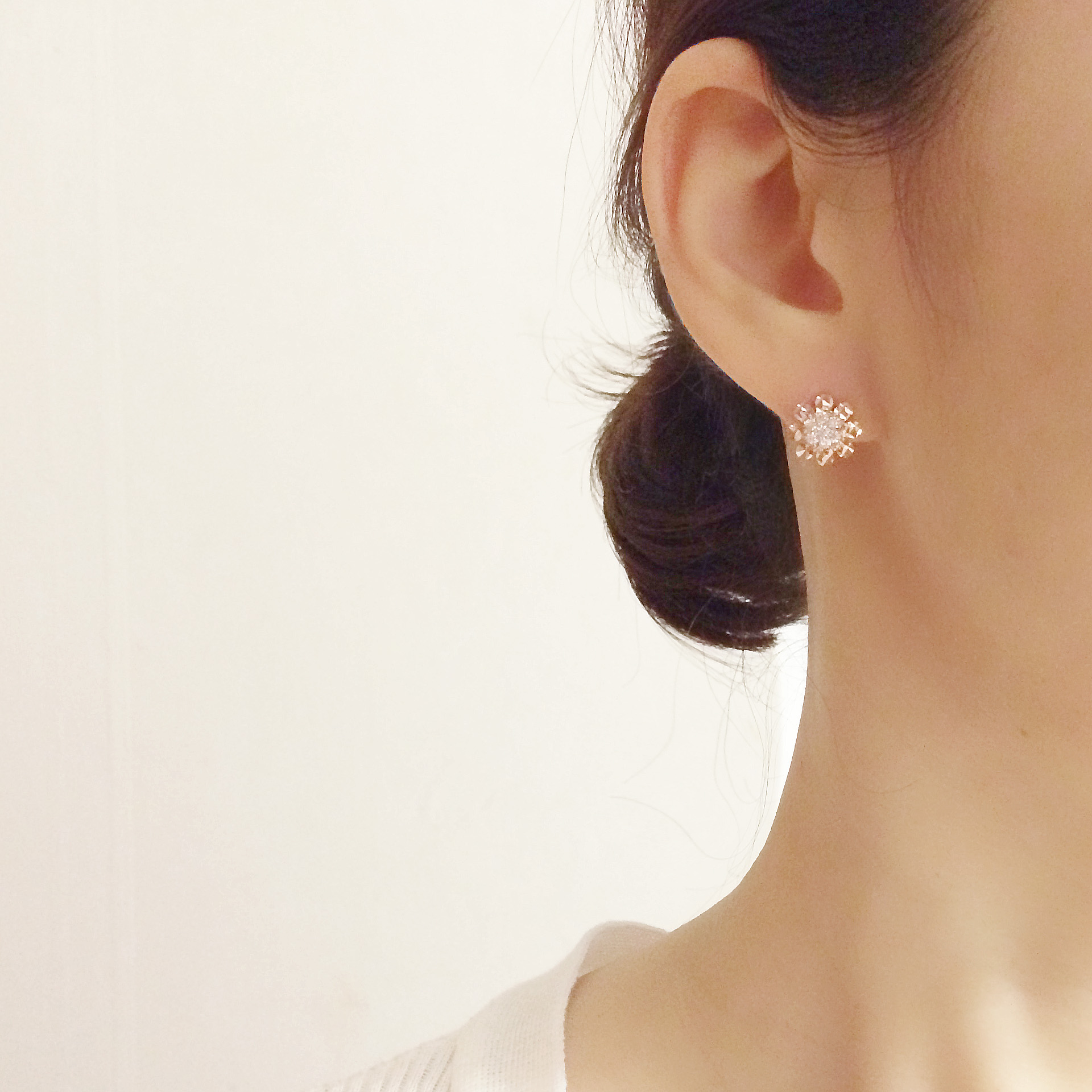 14K Gold Finish Cutting Earrings Earrings 14k Wome