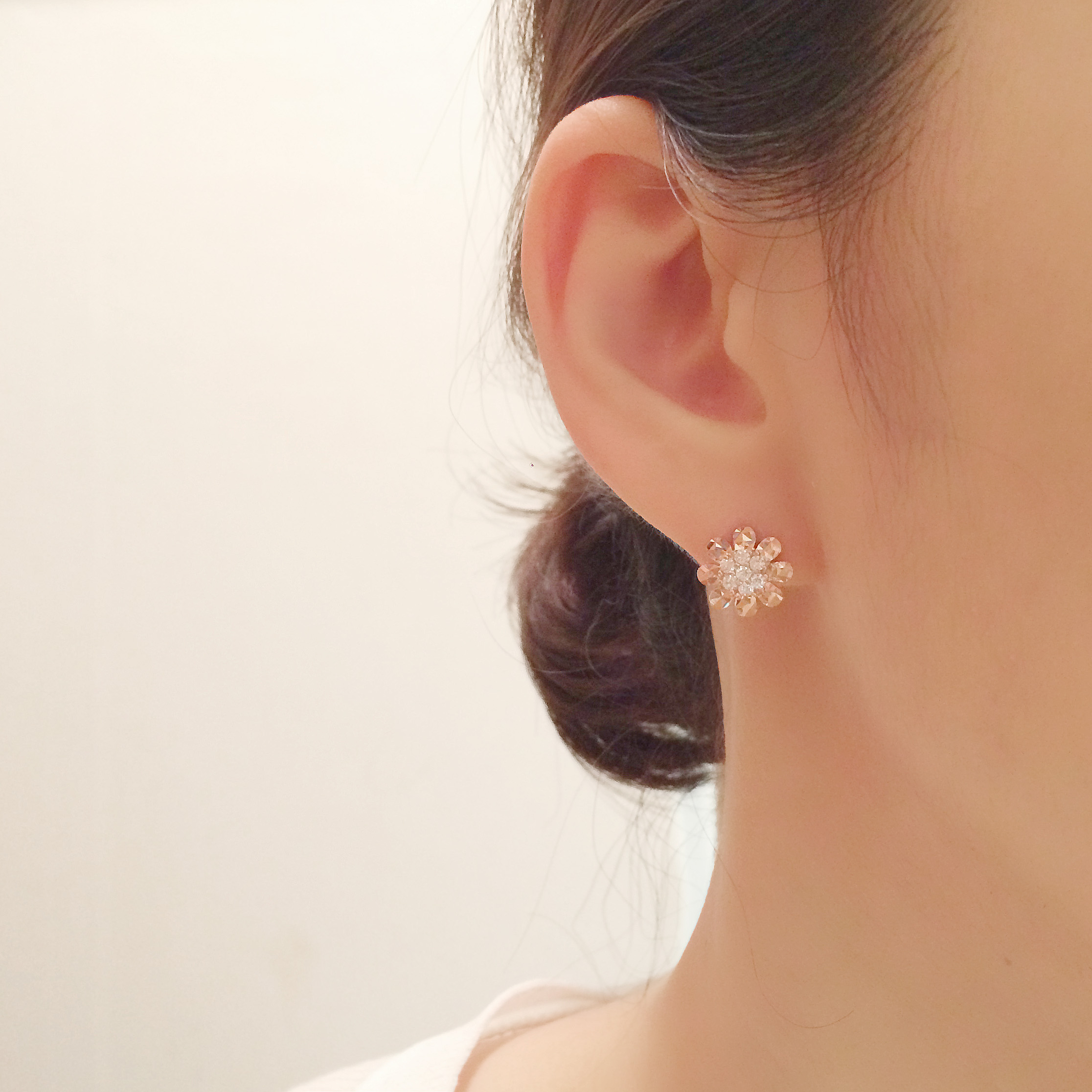 14K Gold Finish Cutting Earrings Earrings 14k Wome