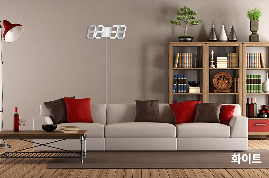 Large 3D led wall clock 3d modern wall hanging int