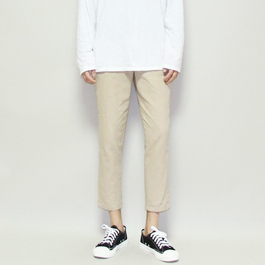 New Men's Pants Men's Slim Fit Banding Slack