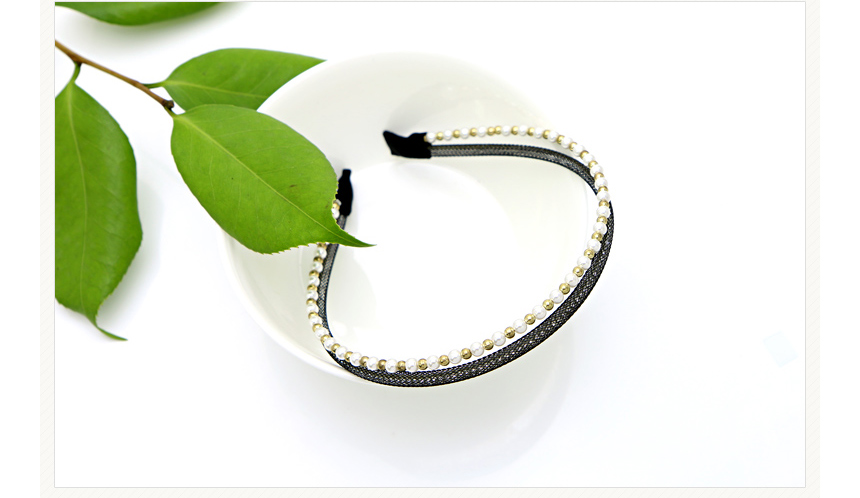 Pearl Double Headband Headband 얆 feminine coordina