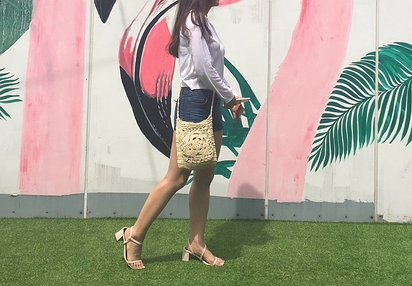 New Summer Fur Straw Ratan Cross Bag Refreshing lo