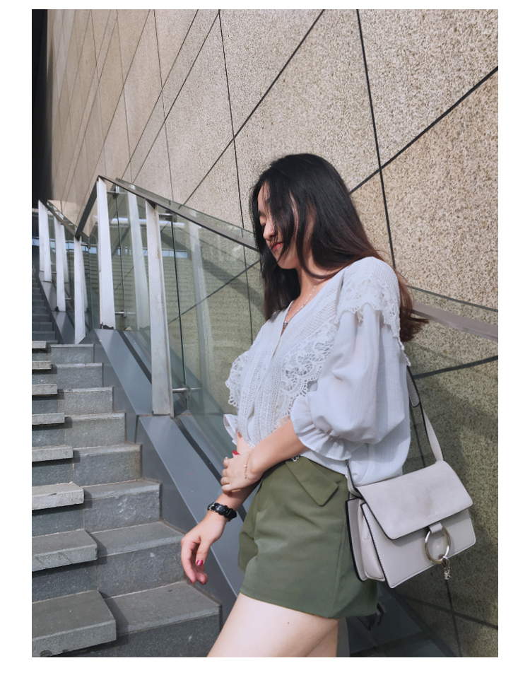 NEW FASHION LADY GIRL Blouse Maid Jay Lace Rouge