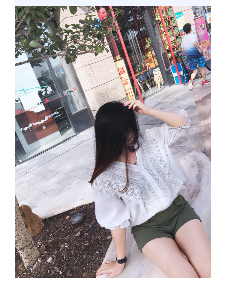 NEW FASHION LADY GIRL Blouse Maid Jay Lace Rouge