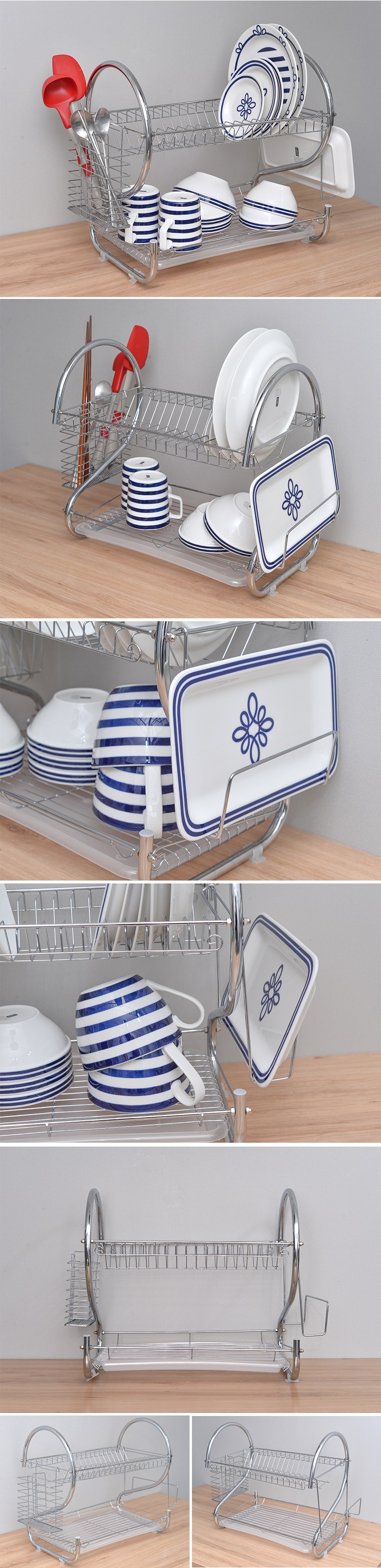 Household Mini 2-Stage Tableware Drying Table Stai