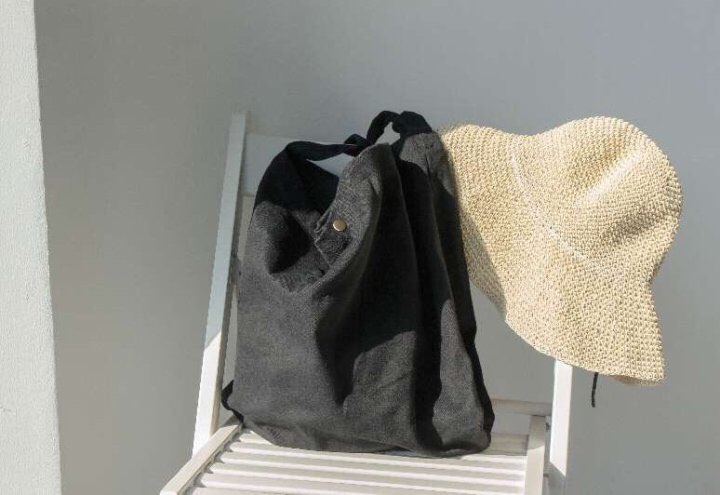 NEW ECO BAG Eco-back simple cotton linen cute line