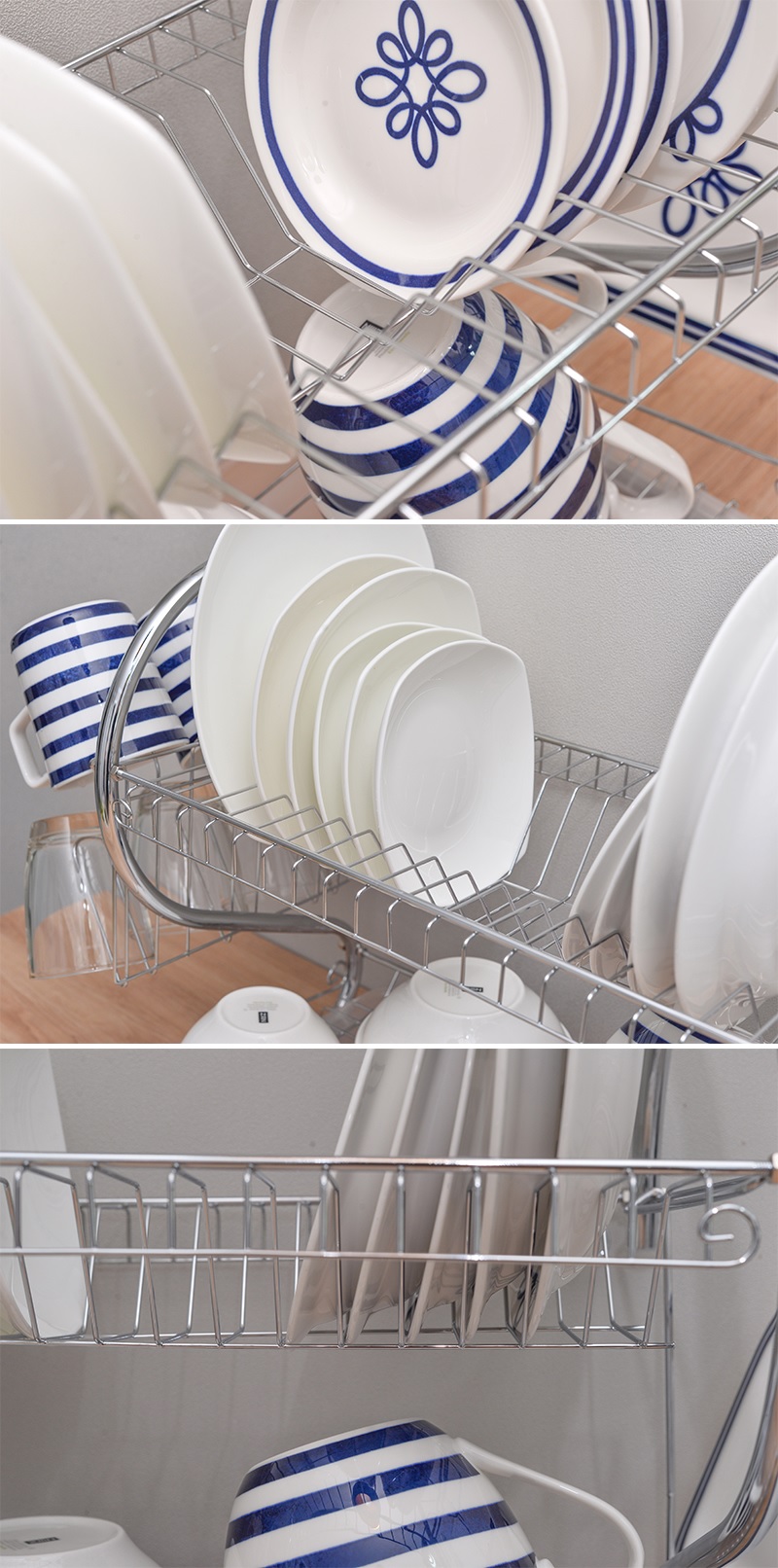 Household Mini 2-Stage Tableware Drying Table Stai