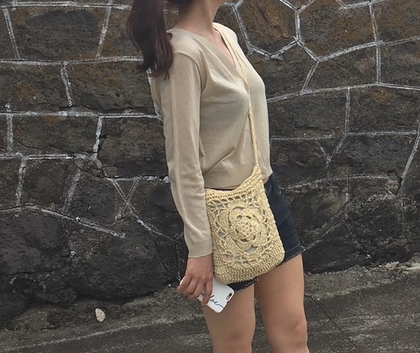New Summer Fur Straw Ratan Cross Bag Refreshing lo