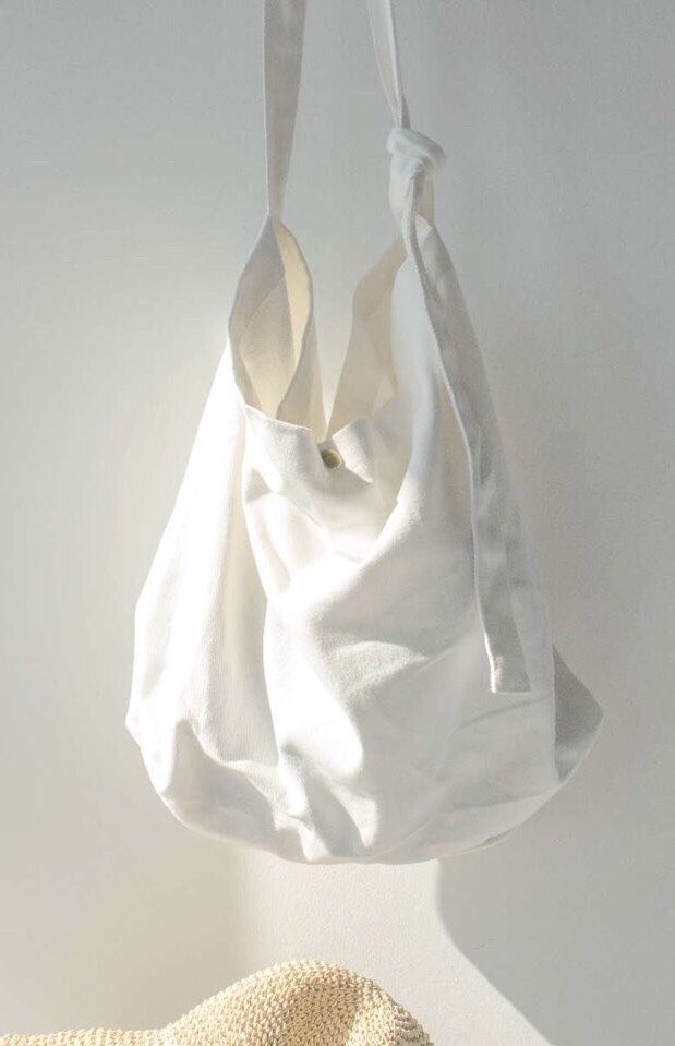 NEW ECO BAG Eco-back simple cotton linen cute line