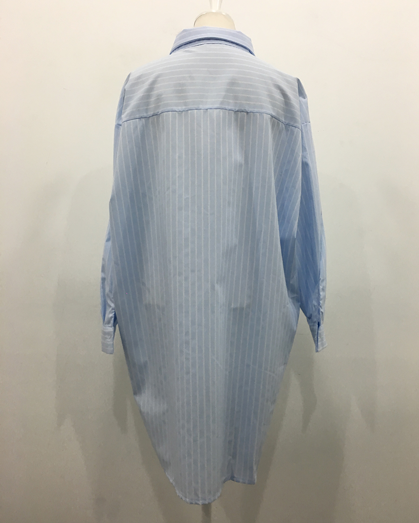 New Striped Shirt Dress 2color Fabulous