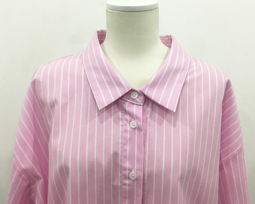 New Striped Shirt Dress 2color Fabulous