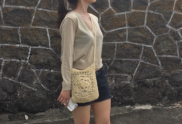 New Summer Fur Straw Ratan Cross Bag Refreshing lo