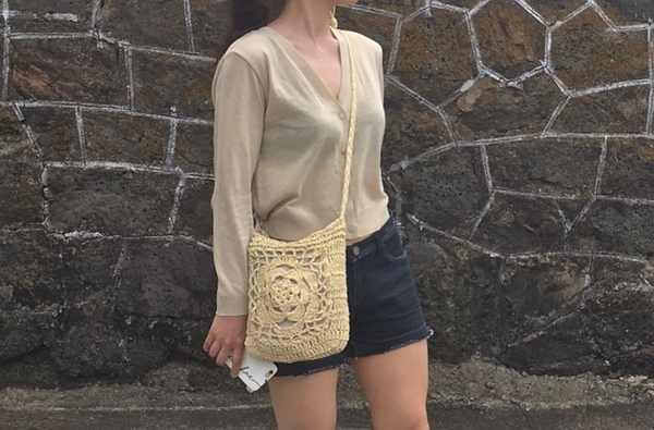 New Summer Fur Straw Ratan Cross Bag Refreshing lo