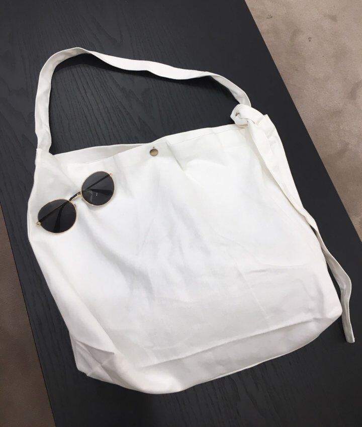 NEW ECO BAG Eco-back simple cotton linen cute line