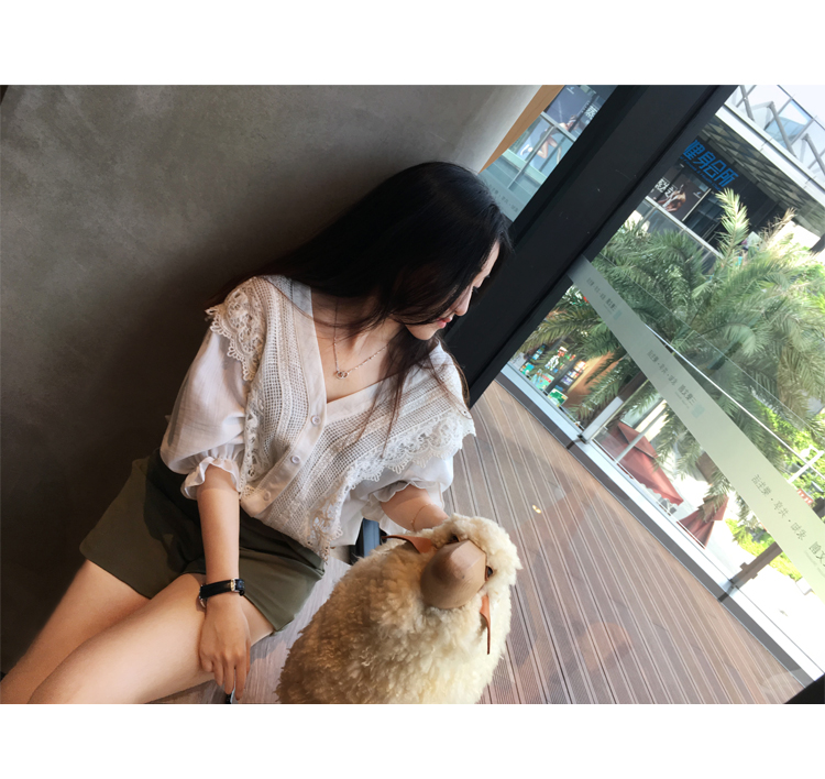 NEW FASHION LADY GIRL Blouse Maid Jay Lace Rouge