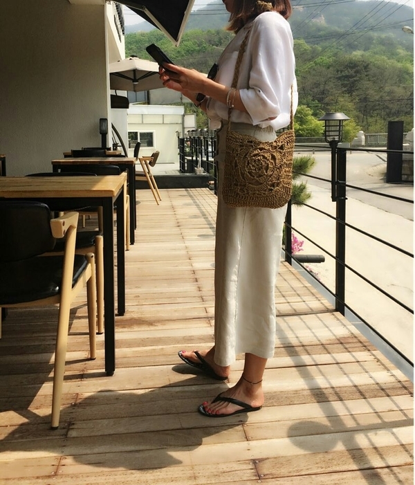 New Summer Fur Straw Ratan Cross Bag Refreshing lo