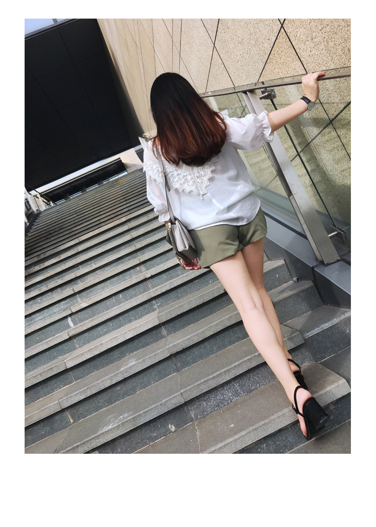 NEW FASHION LADY GIRL Blouse Maid Jay Lace Rouge