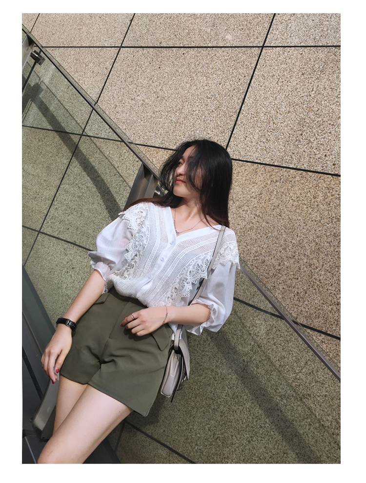 NEW FASHION LADY GIRL Blouse Maid Jay Lace Rouge