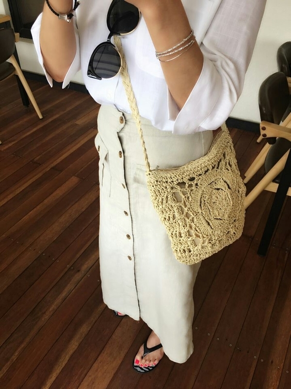 New Summer Fur Straw Ratan Cross Bag Refreshing lo