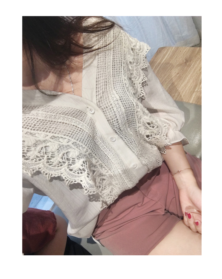 NEW FASHION LADY GIRL Blouse Maid Jay Lace Rouge