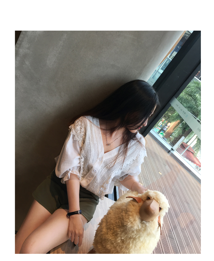 NEW FASHION LADY GIRL Blouse Maid Jay Lace Rouge