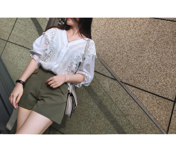 NEW FASHION LADY GIRL Blouse Maid Jay Lace Rouge