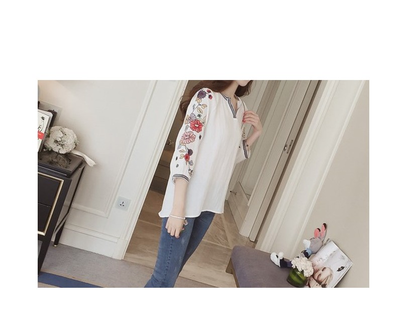 NEW FASHION LADY GIRL Blouse White Half open shirt