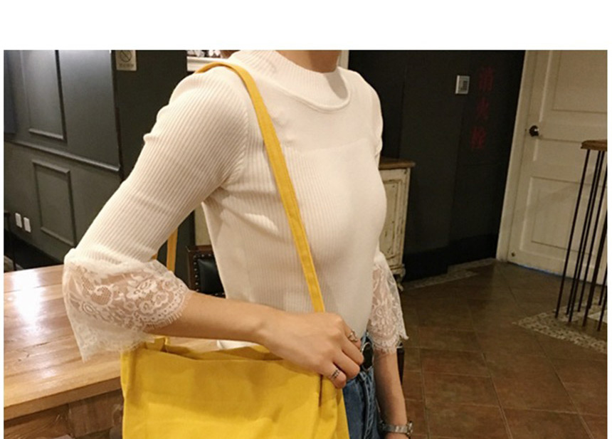 Shoulder Plain Linen Eco Bag Daily Cloth Bag Canva