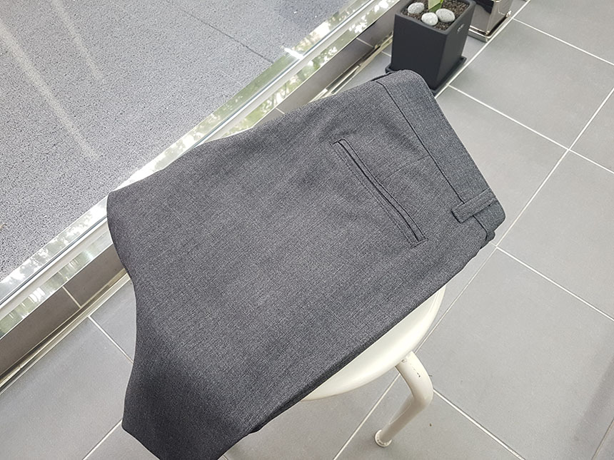 New Men's Pants Slim Fit Men Slacks Gray Black 