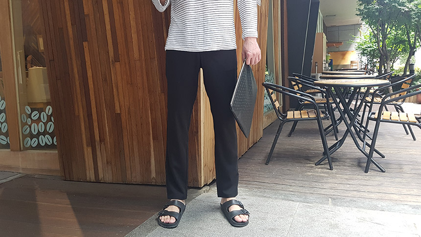 New Men's Pants Slim Fit Men Slacks Gray Black 