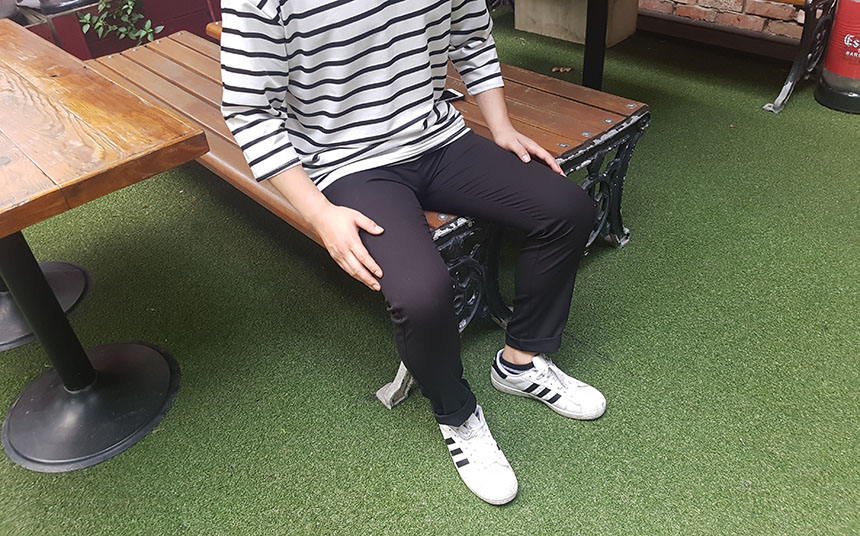 New Men's Pants Slim Fit Men Slacks Gray Black 