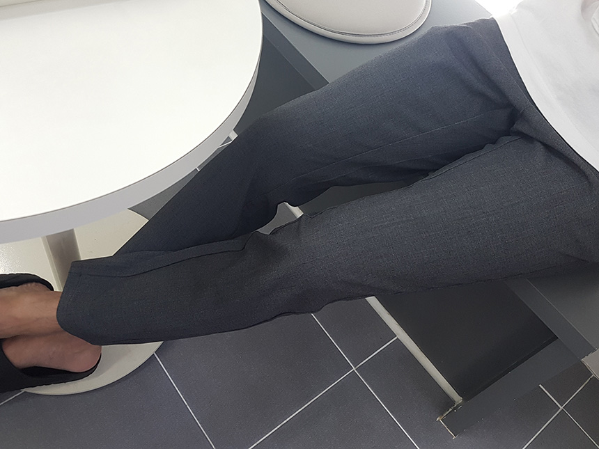 New Men's Pants Slim Fit Men Slacks Gray Black 