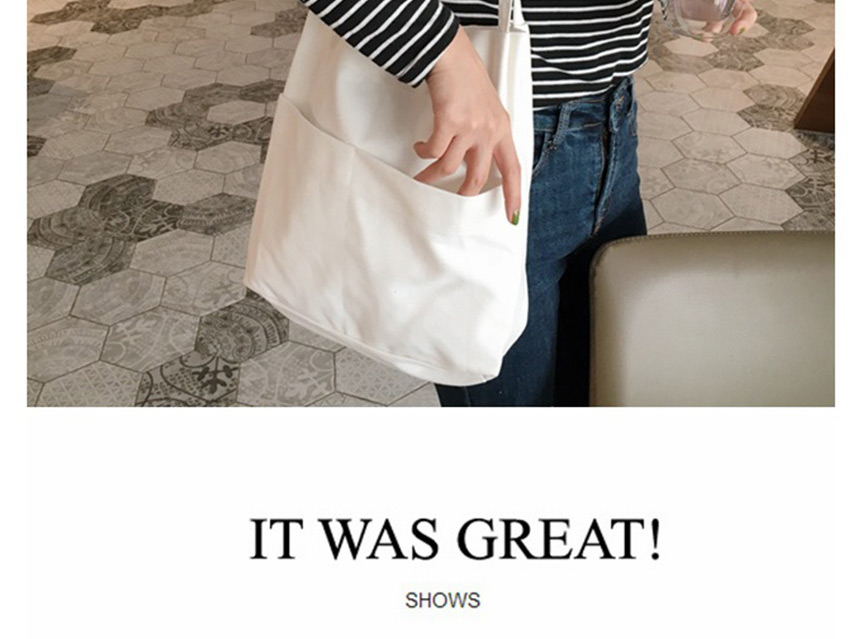 Shoulder Plain Linen Eco Bag Daily Cloth Bag Canva