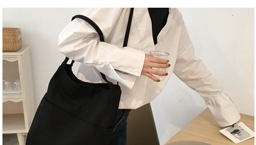 Shoulder Plain Linen Eco Bag Daily Cloth Bag Canva